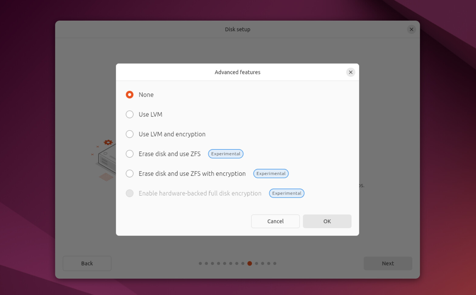 Tùy chọn nâng cao khi cài Ubuntu