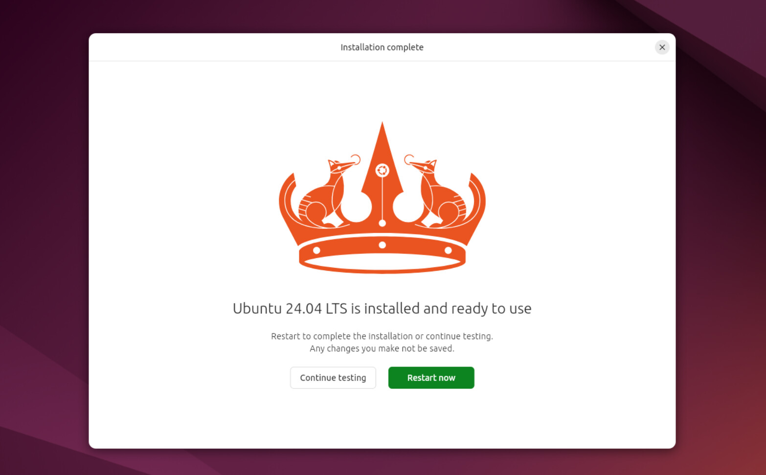 Cài Ubuntu hoàn tất