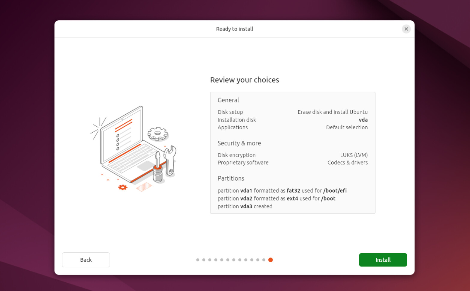 Ready to install Ubuntu